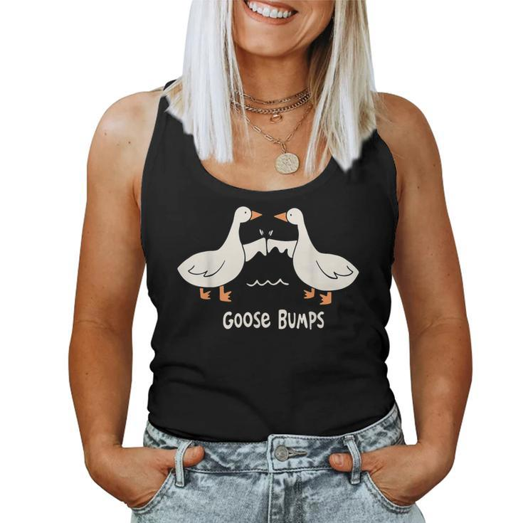 Cute Goose Bumps Animal Pun Lover & Graphic Women Tank Top