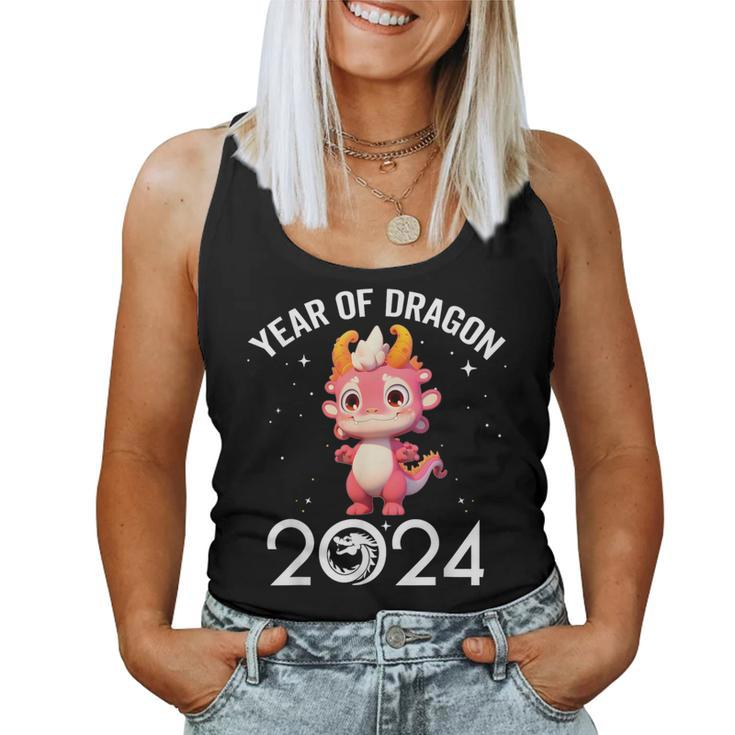 Cute New Year 2024 For Kid Girl Boy Year Of The Dragon Women Tank Top