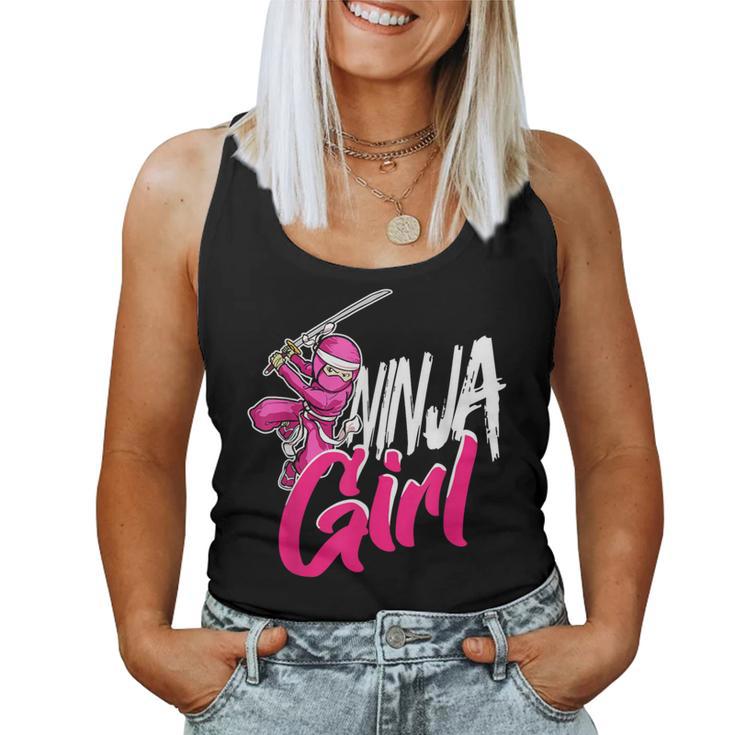 Cute Ninja Fighter Costume Ninja Girl Women Tank Top