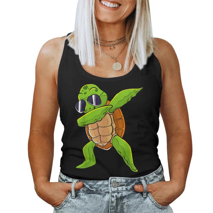 Dabbing Sea Turtle Animal Lover Save The Turtles Women Tank Top