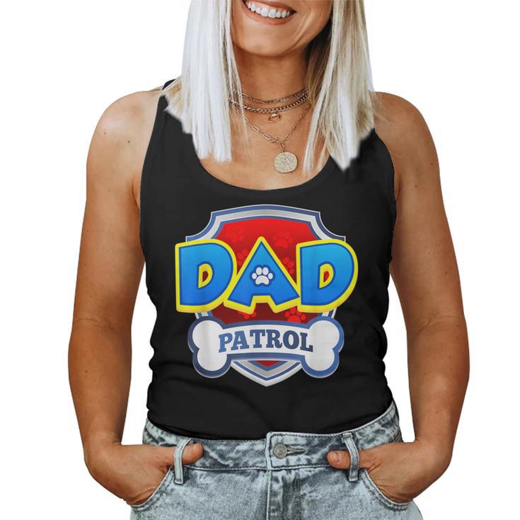 Dad Of The Birthday Boy Girl Dog Paw Family Matching Women Tank Top