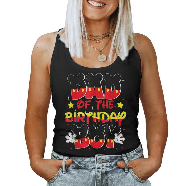Dad And Mom Birthday Boy Mouse Family Matching Women Tank Top