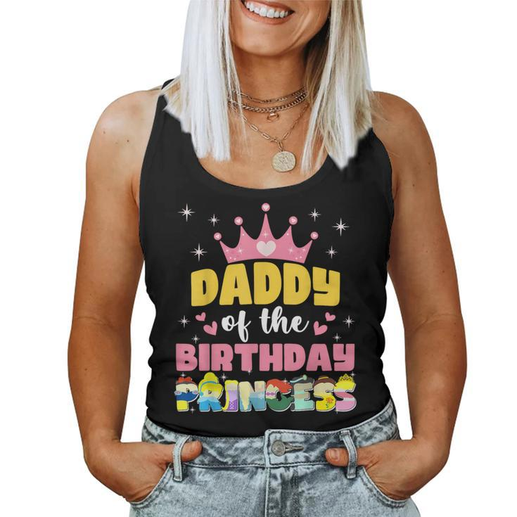 Daddy Dad And Mom Of The Birthday Princess Girl Family Women Tank Top