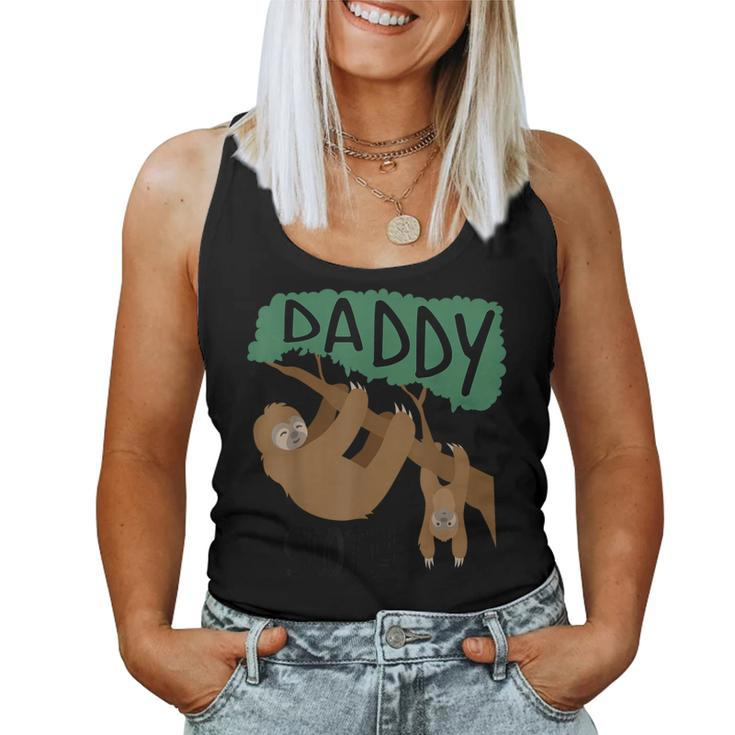 Daddy Sloth Zoo Animal Lovers Hilarious Women Tank Top
