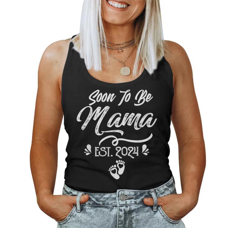 Damen Promoted To Mom 2024 Soon To Be New Mama Schwangerschaft Tank Top Frauen