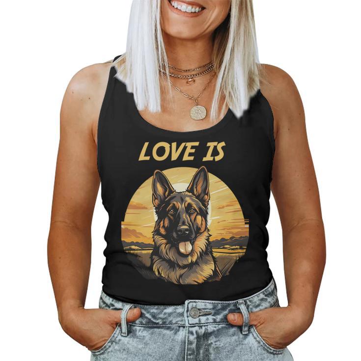 Deutscher Schäferhund Schönes Haustier Mama Papa My The Best Friend Tank Top Frauen