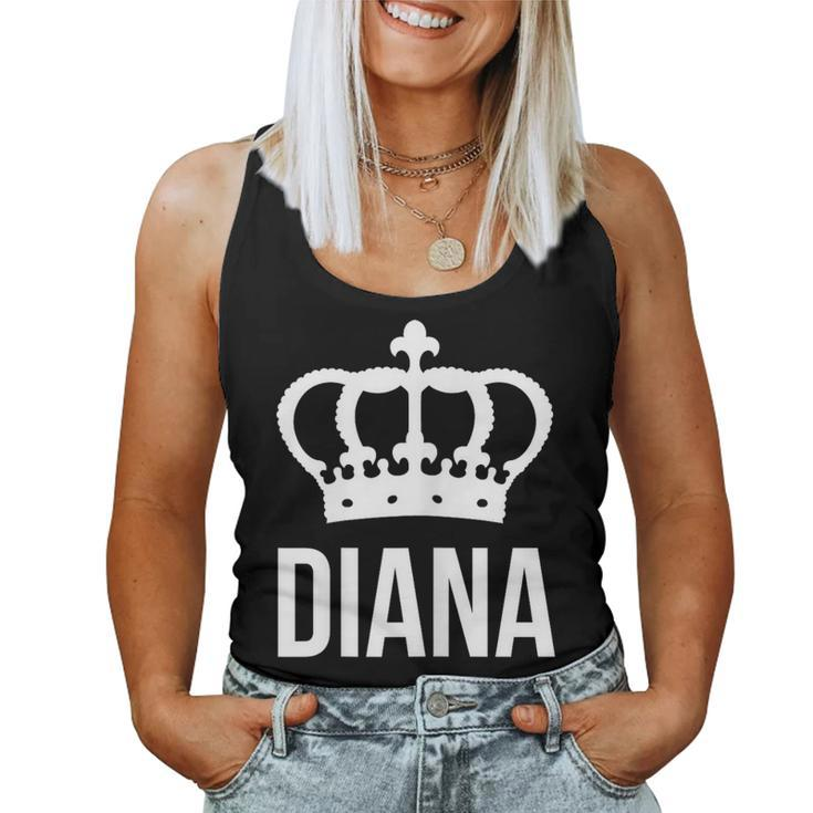 Diana Name For Queen Princess Crown Women Tank Top