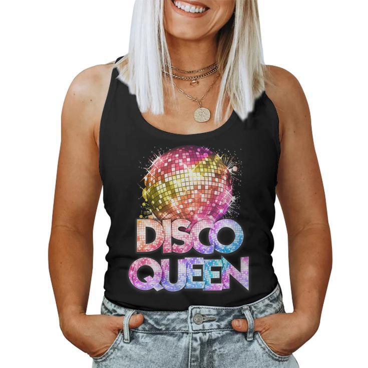 Disco Queen 70'S Disco Themed Vintage Seventies Costume Women Tank Top