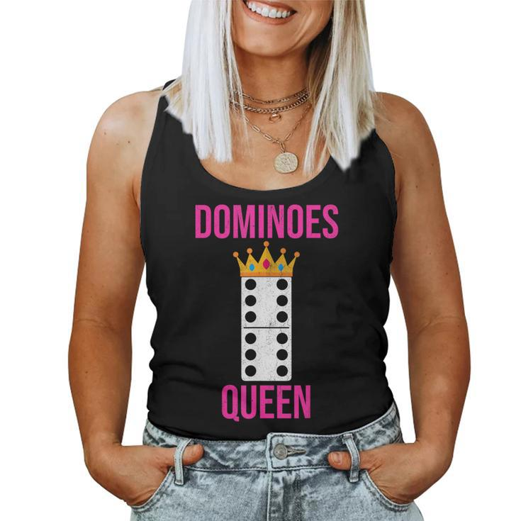 Dominoes Queen For Dominoes Lovers Distressed Women Tank Top
