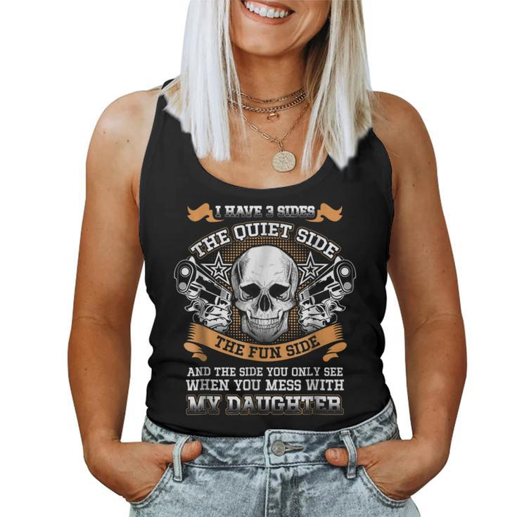 Don't Mess With My Daughter For Dad & Mom Vintage Women Tank Top