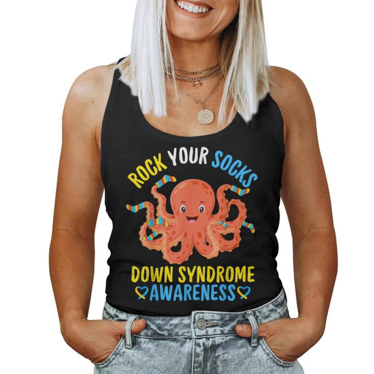 Down Syndrome Awareness Octopus Rock Your Sock Kid Women Tank Top