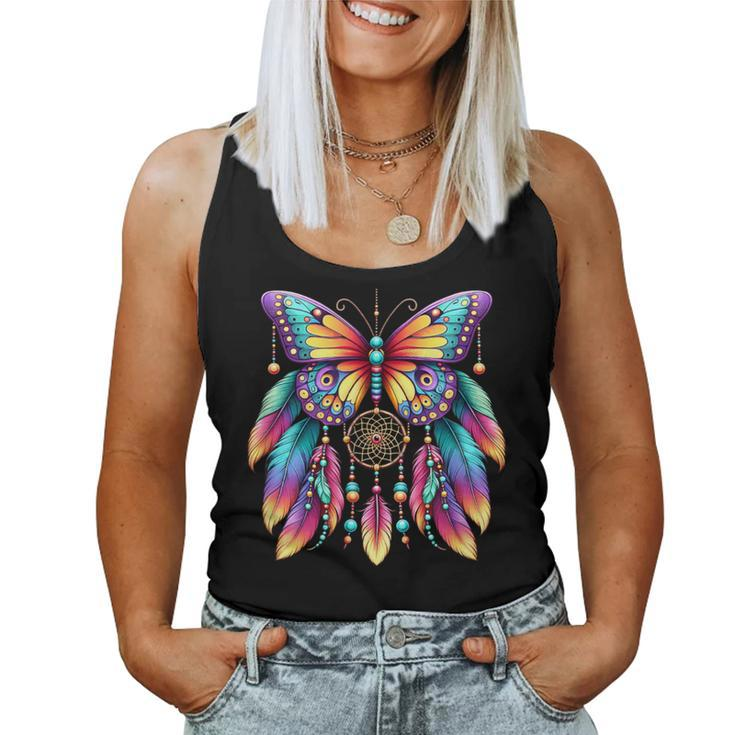 Dream Catcher Butterfly Native American Dreamcatcher Women Tank Top