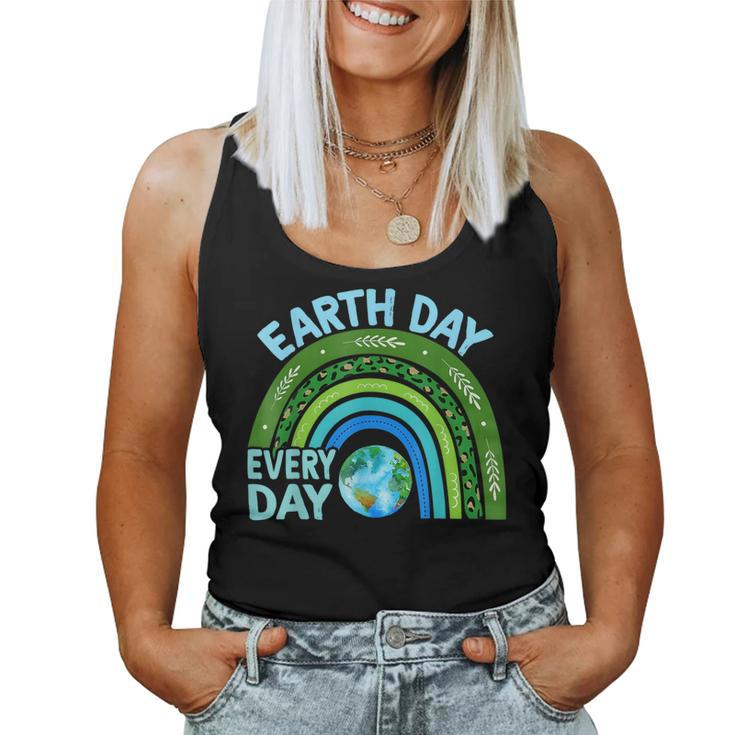 Earth Day Every Day Rainbow Earth Day Awareness Planet Women Tank Top