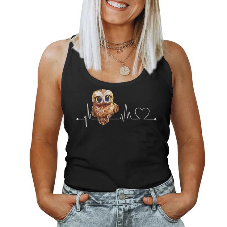 El Lindo Latido Del Búho Cuello Camiseta sin mangas para mujer