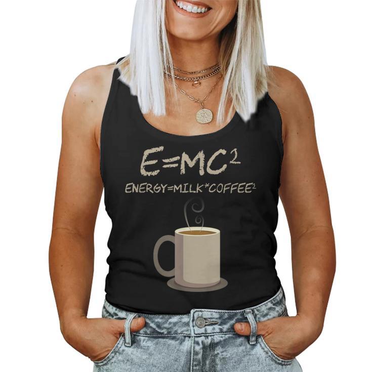 EMc2 Science Coffee Energy Milk Coffee Women Tank Top