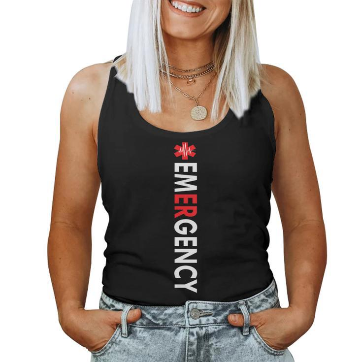 Emergency Department Emergency Room Nurse On Back Women Tank Top