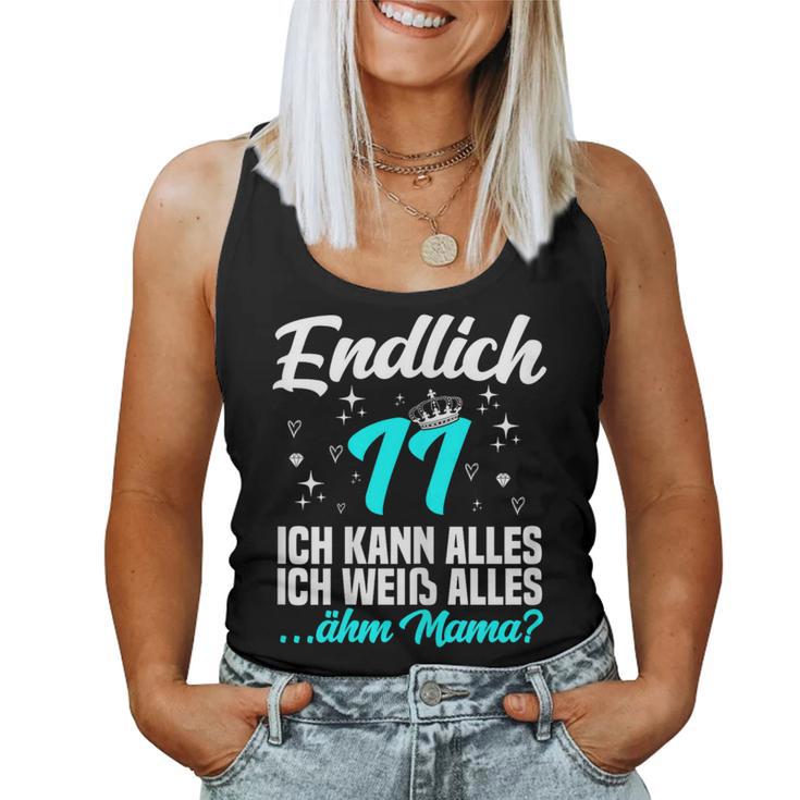 Endlich 11 Ähm Mama 11St Birthday Girls' S Tank Top Frauen