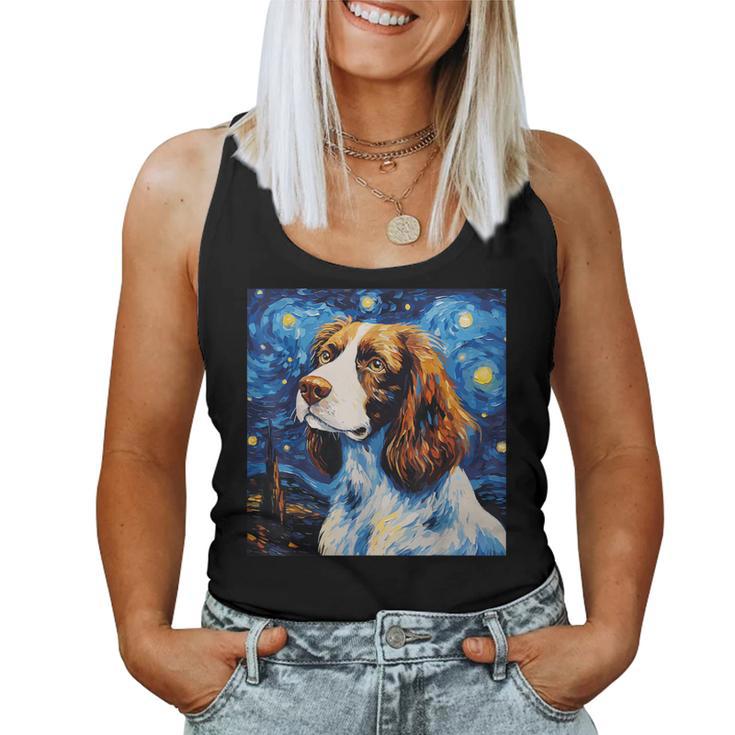 English Springer Spaniel Sternennacht Für Hundemama Papa Tank Top Frauen