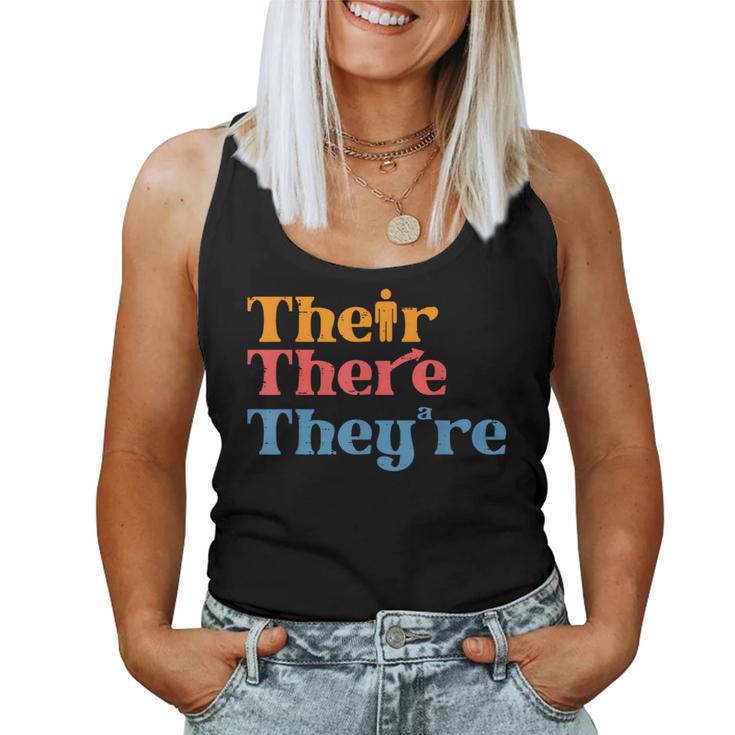 English Teacher Their There Theyre Grammar Women Women Tank Top