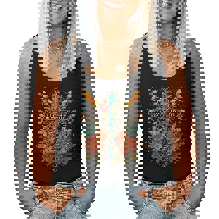 Faith Hope Love God Jésus Christ Croix Papillons Avec Col En Women Tank Top