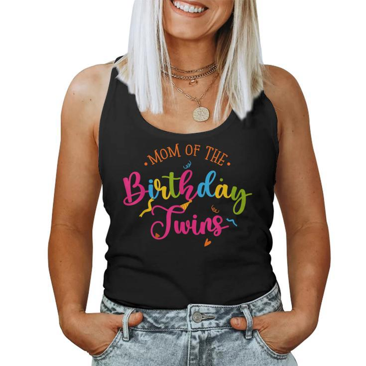 Family With Twins For Mom Of The Birthday Twins Women Tank Top