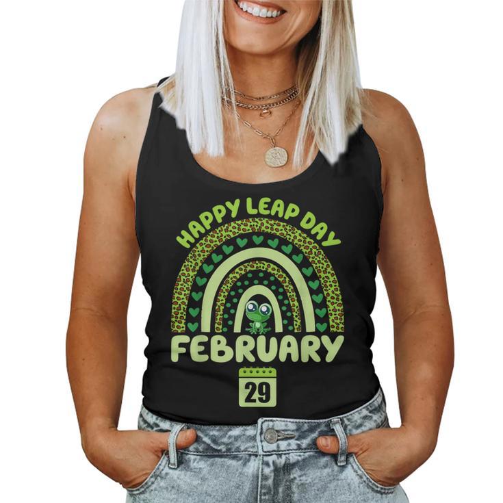 February 29Th Leap Day Frog Rainbow Matching Leap Year 2024 Women Tank Top