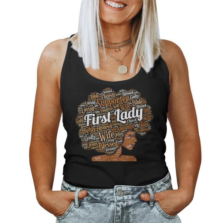 First Lady Pastor's Wife Black Woman Afro Women Tank Top