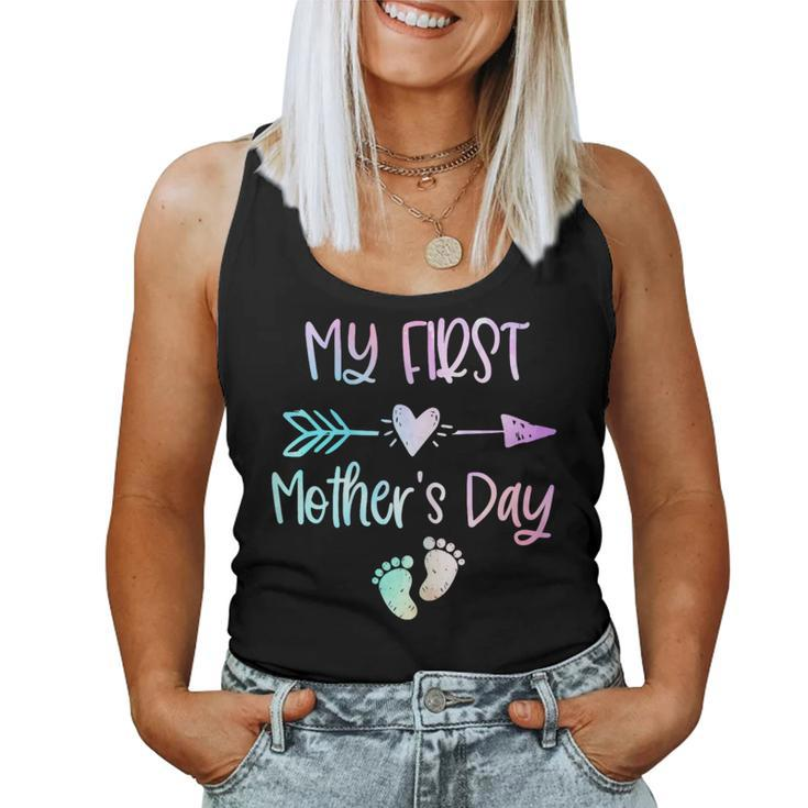 My First Mother's Day For New Mom Mother Pregnancy Tie Dye Women Tank Top