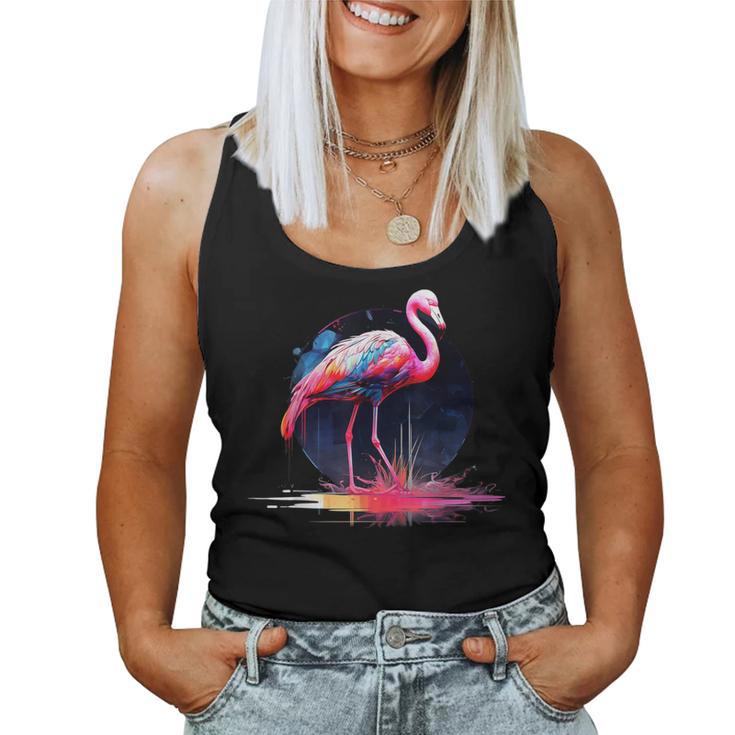 Flamingo Kunstwerk Tierliebhaber Kunst Tier Flamingo Tank Top Frauen