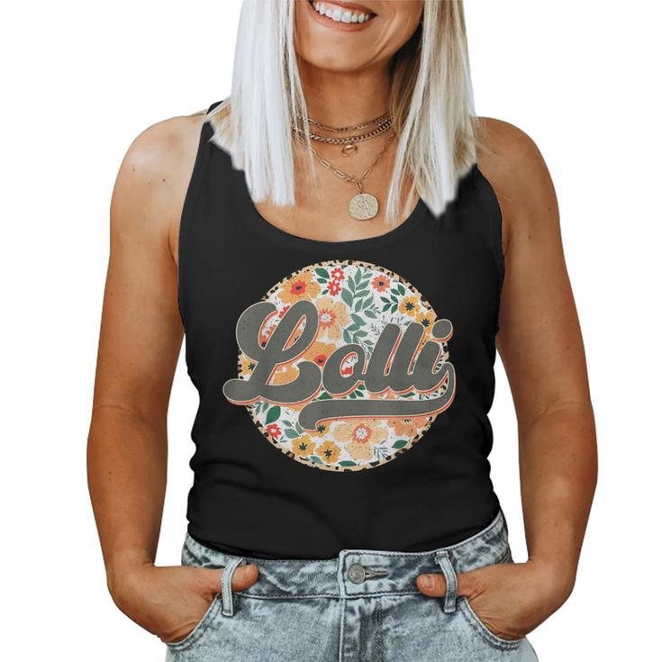 Floral Lolli Retro Groovy Mother's Day Birthday Women Tank Top