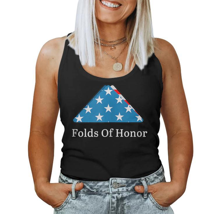 Folds Of Honor Fallen Military First Responders Patriotic Women Tank Top