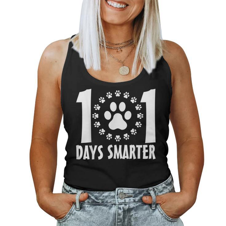 101 Days Smarter Teacher Dogs Days Of School Student Women Tank Top