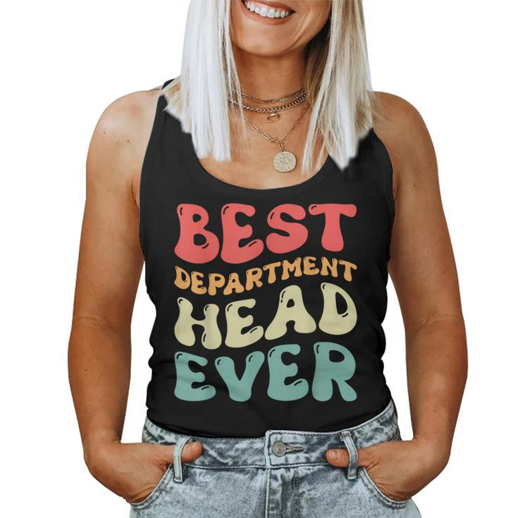 Best Department Head Ever Vintage Groovy Women Women Tank Top