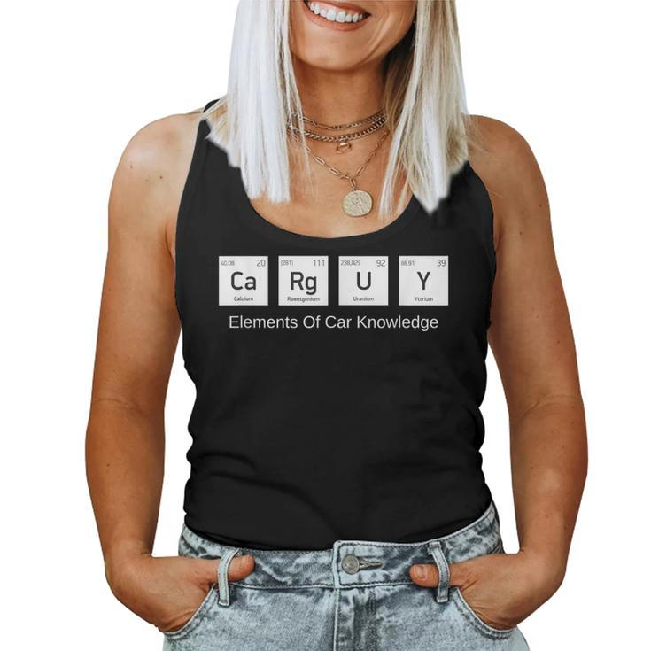 Car Guy Elements Of Car Knowledge Carguy Women Tank Top