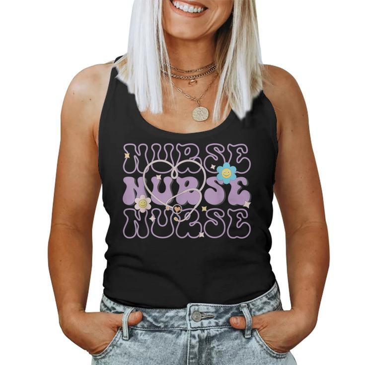 Groovy Registered Nurse Nursing Student School Er Icu Women Tank Top