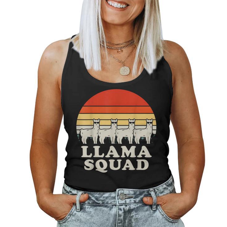 Llama Squad Sunglasses Cool Llamas Vintage Women Tank Top