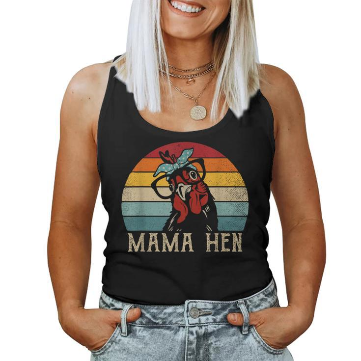 Mama Hen Vintage Retro Chicken Mom Mother Women Tank Top