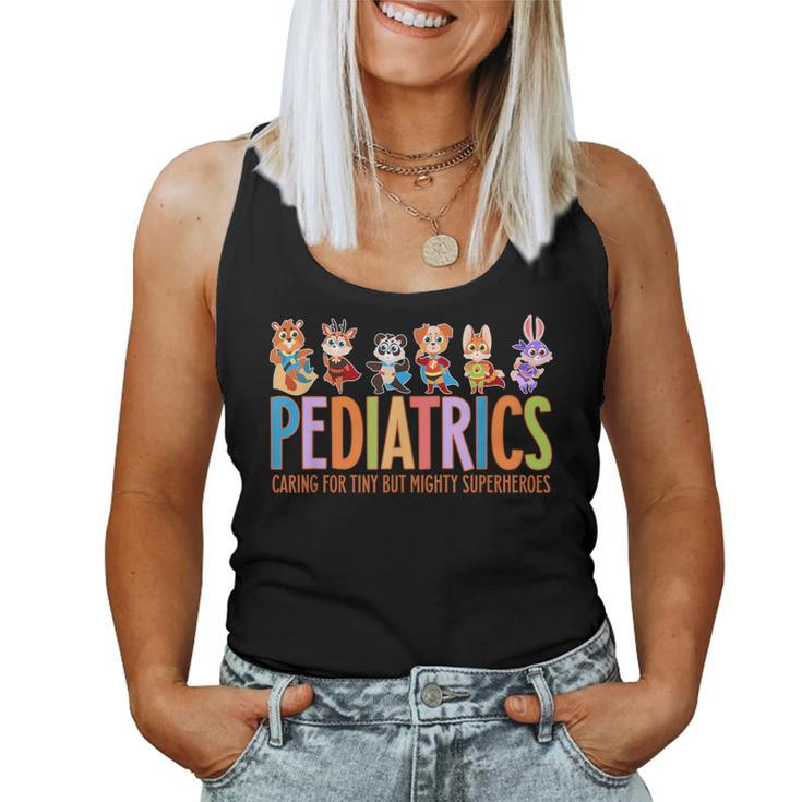 Pediatric Nurse Caring For Tiny But Mighty Superheroes Women Tank Top
