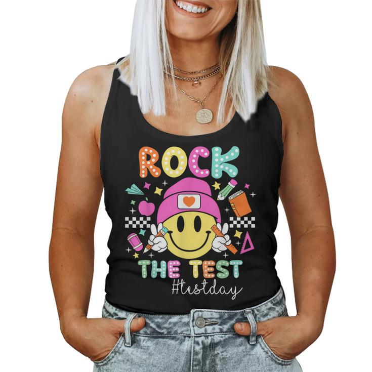 Rock The Test Testing Day Teacher Student Motivational Women Tank Top