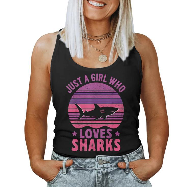 Shark Just A Girl Who Loves Sharks Women Tank Top