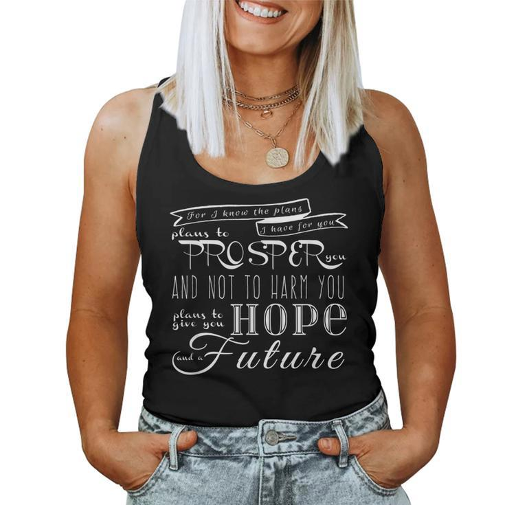 Future Hope Graduation Christian Bible Verse Women Tank Top