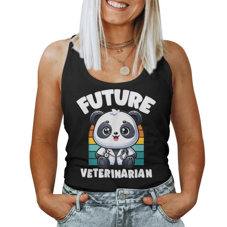 Future Veterinarian Panda Animal Care Graphic Women Tank Top
