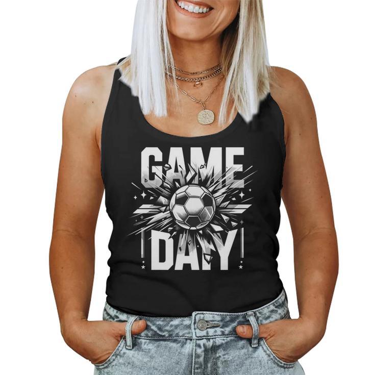 Game Day Soccer Season Team Sports Vintage Women Tank Top