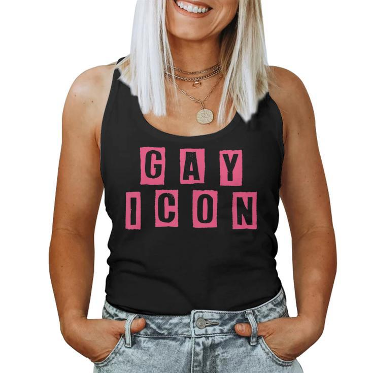 Gay Icon Lgbt Pride Flag Rainbow Queer Ally Support Legend Women Tank Top