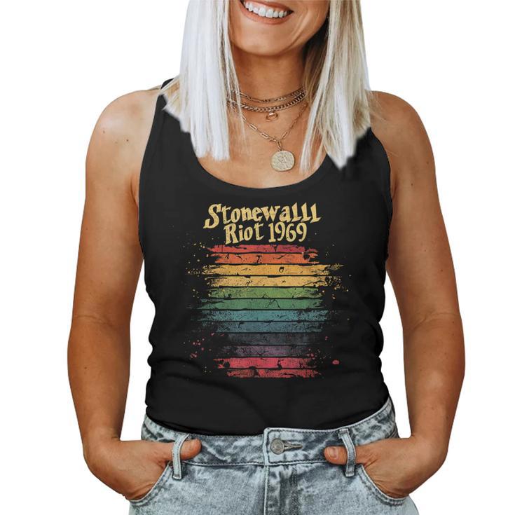 Gay Pride Month Rainbow Flag Stonewall Riot 1969 Lgbtq Women Tank Top