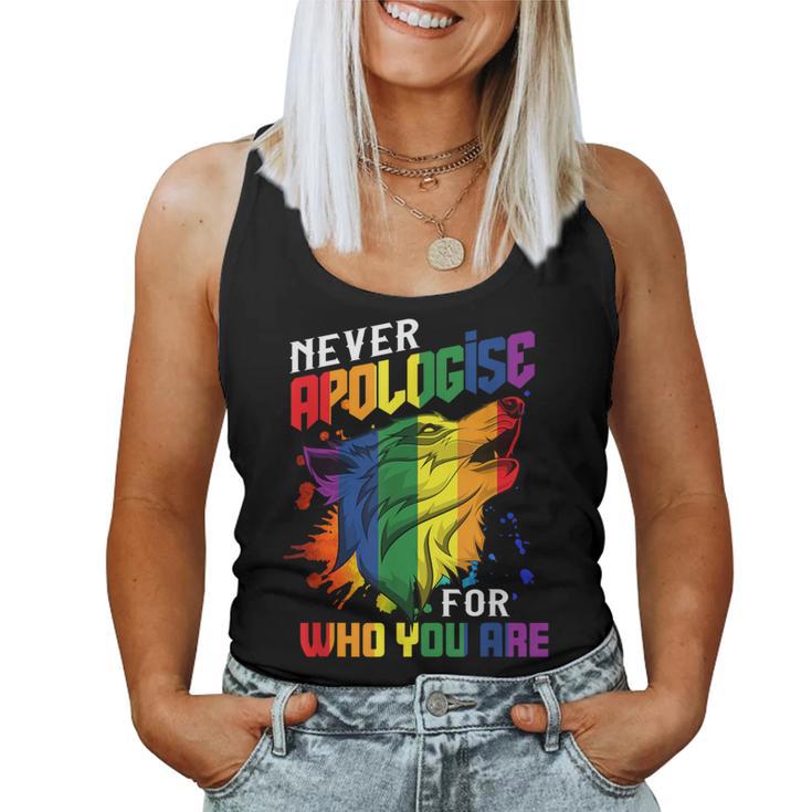 Gay Wolfs Rainbow Wolfs Skin Gay Pride Lgbt Women Tank Top