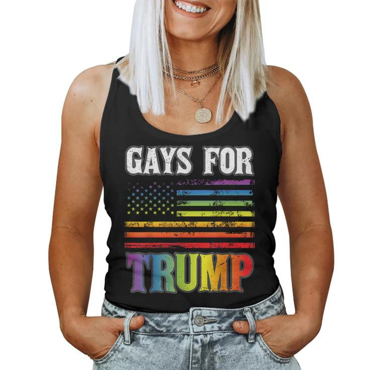 Gays For Trump Lgbt Pride Gay Rainbow Flag Vote Republican Women Tank Top