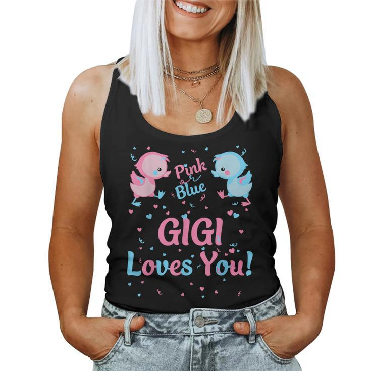 Gigi Gender Reveal Party Pink Or Blue For Matching Family Women Tank Top