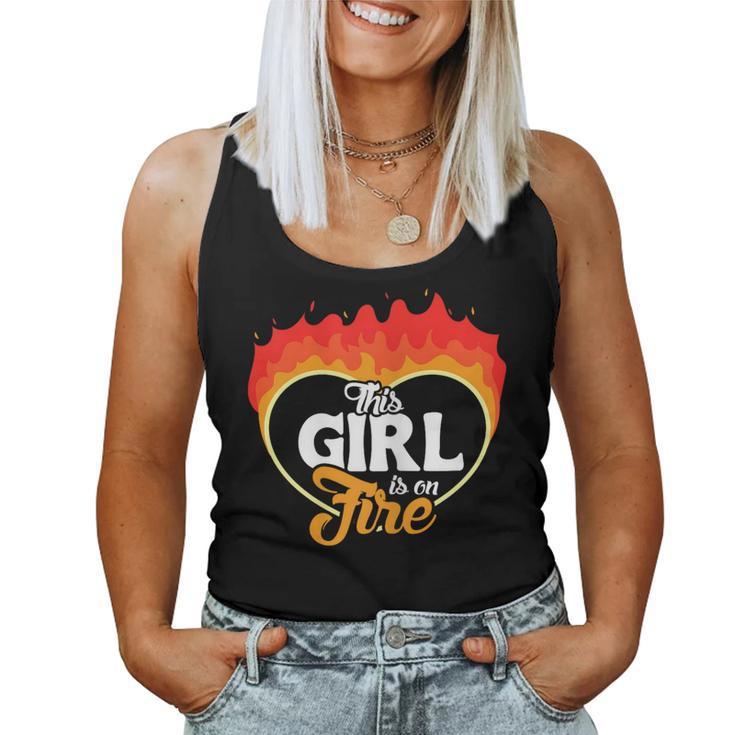 This Girl Is On Fire Heart Emancipation Power Women Tank Top