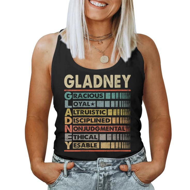 Gladney Family Name Last Name Gladney Women Tank Top